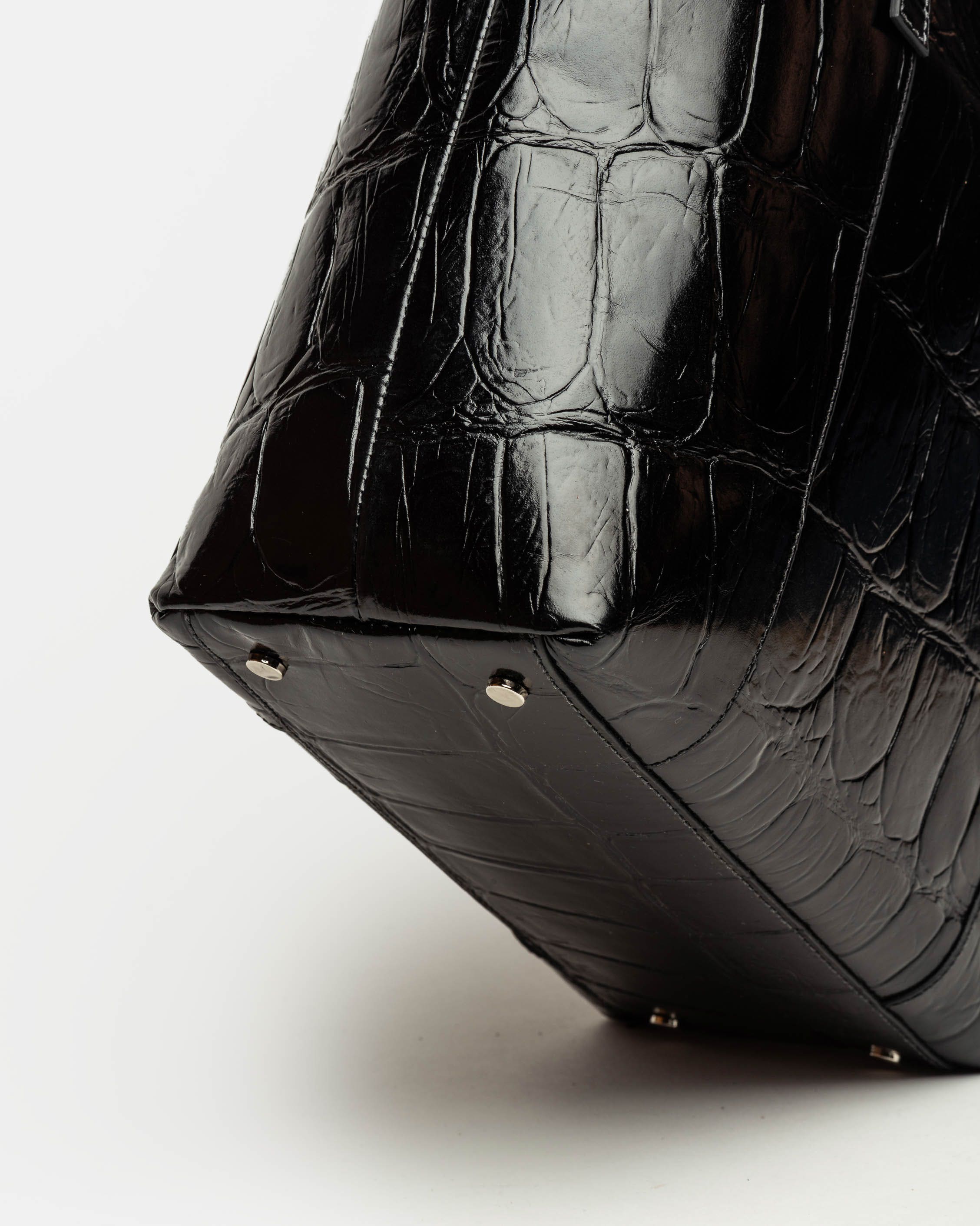 Shopper The Icon en cuero grabado big croco