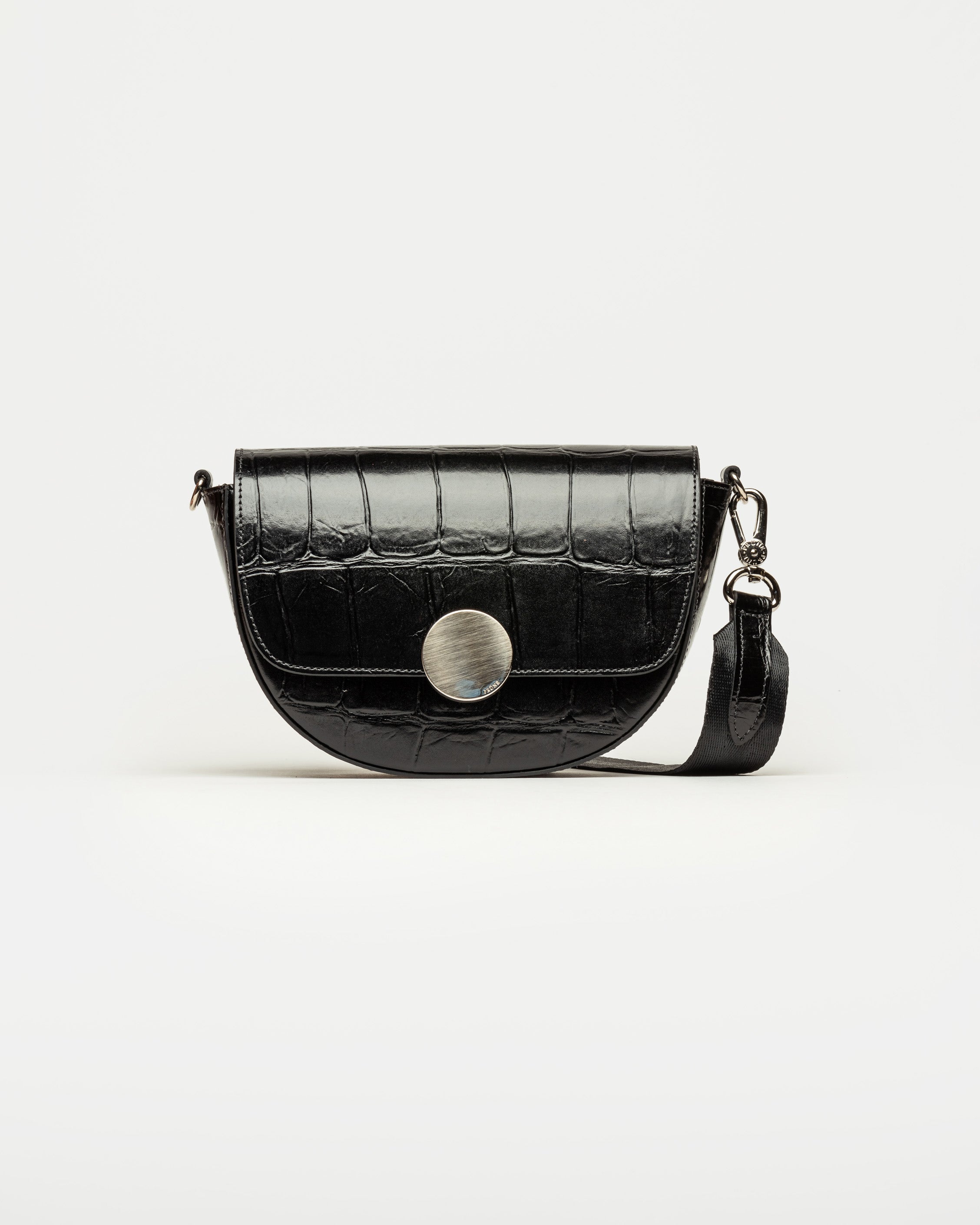 Bandolera The Circle en cuero croco