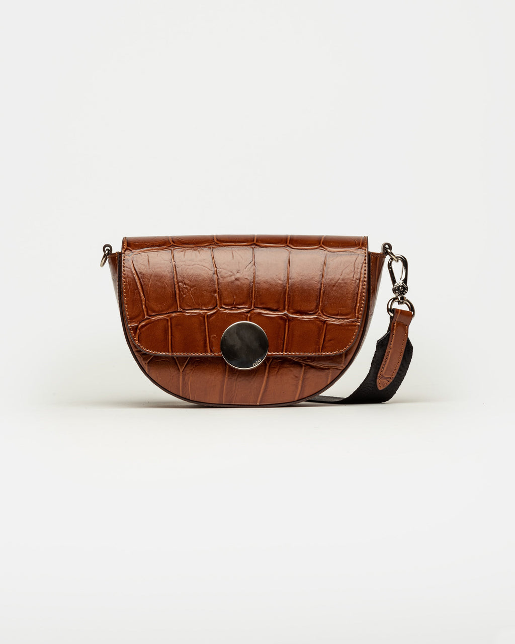 Bandolera The Circle en cuero croco