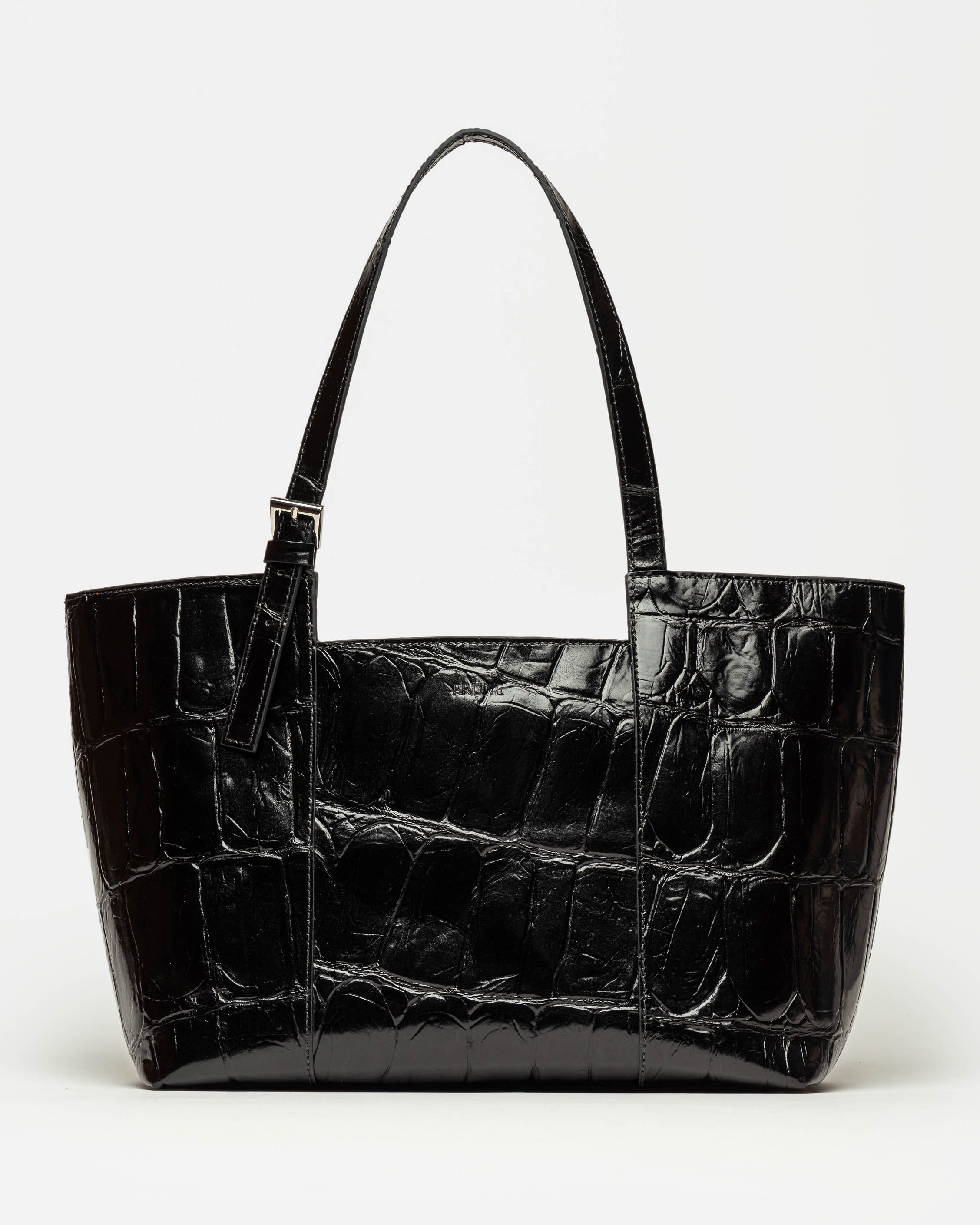 Bolso The Icon en cuero grabado big croco