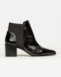 Bota caña baja June en cuero gloss