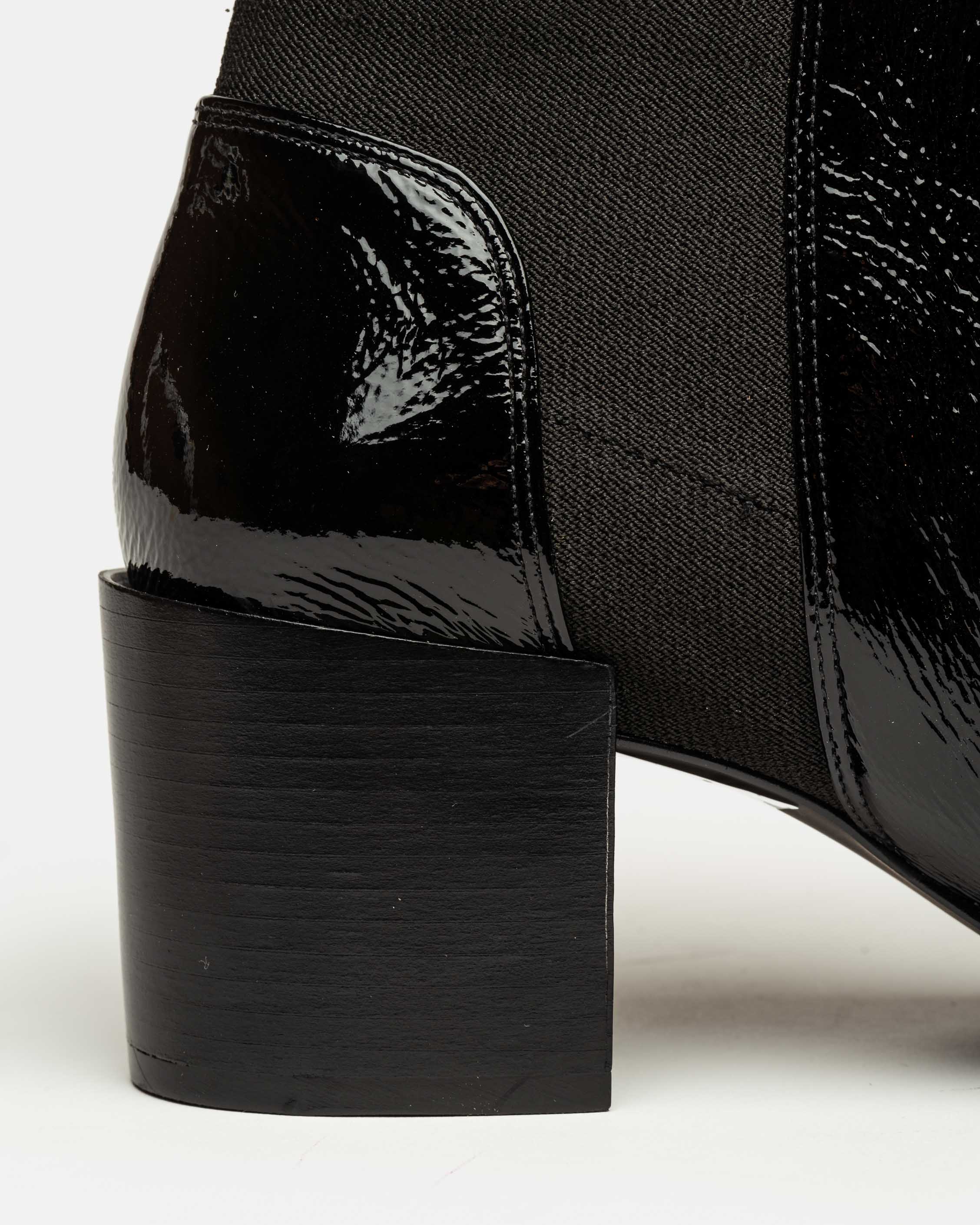 Bota caña baja June en cuero gloss