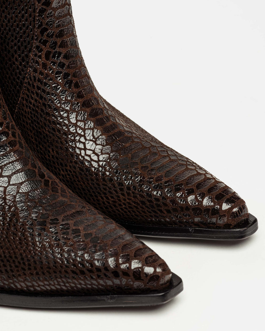 Bota caña baja Cash en cuero snake