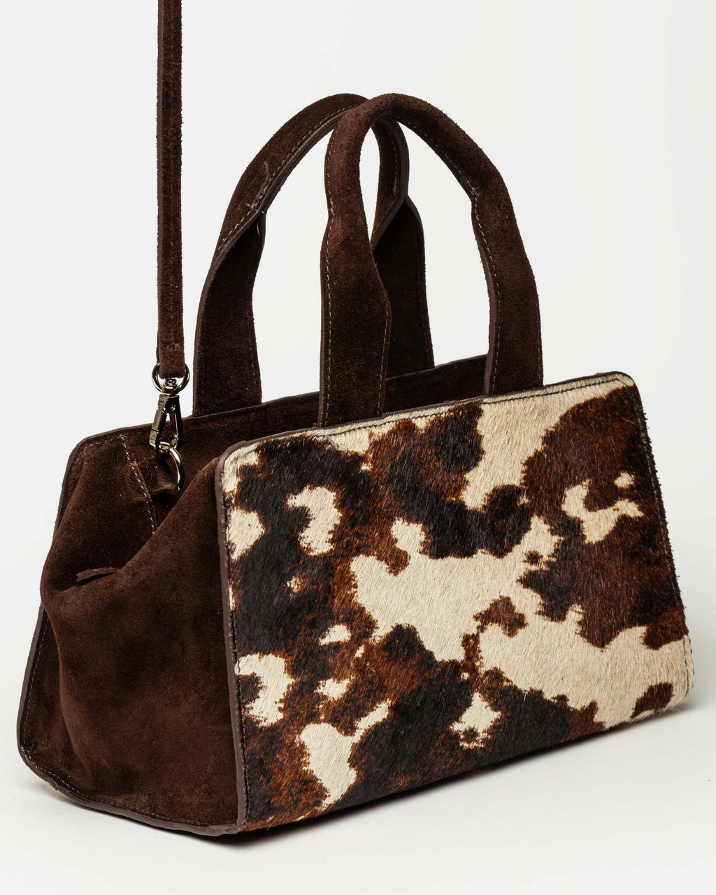Cartera de mano Mila en cuero pelo