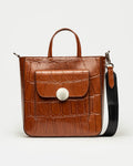 Shopper The Circle en cuero grabado big croco