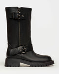 Bota caña media Leeds en cuero graneado